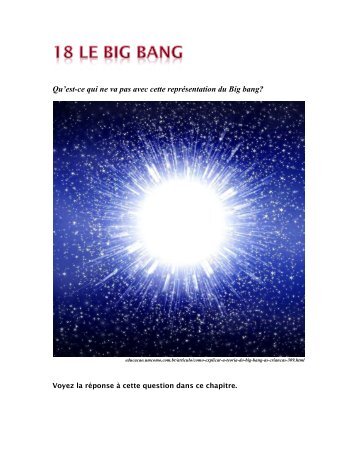 Qu’est-ce qui ne va pas avec cette représentation du Big bang?