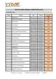 TECTOS FIBRA MINERAL ARMSTRONG 2015