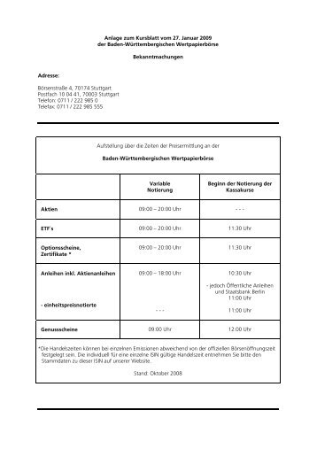 27. Januar 2009 - Logo | boerse-stuttgart.de