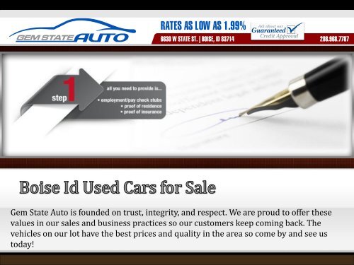 Boise Id Used Cars for Sale