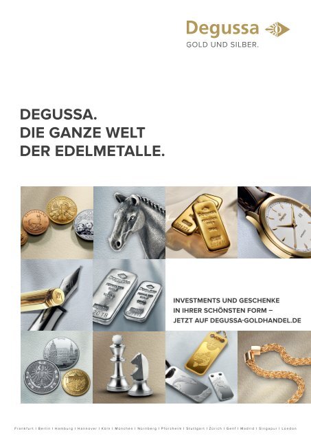 Degussa. Die ganze Welt der Edelmetalle