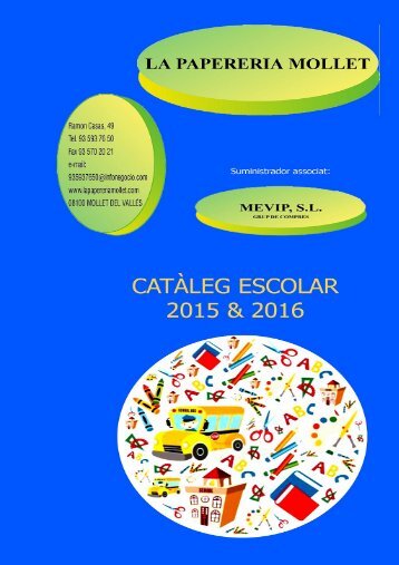 CATALEG ESCOLAR 2015&2016 