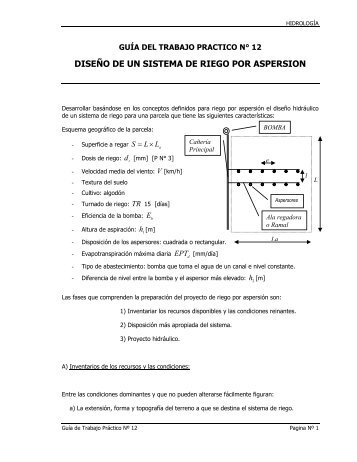 diseño riego aspersion