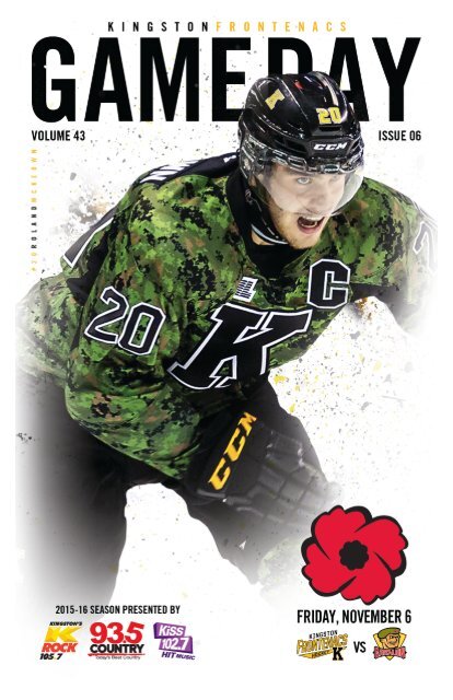 Kingston Frontenacs GameDay November 6, 2015