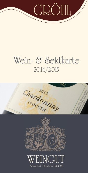 Wein- und Sektpreisliste 2014- 2015