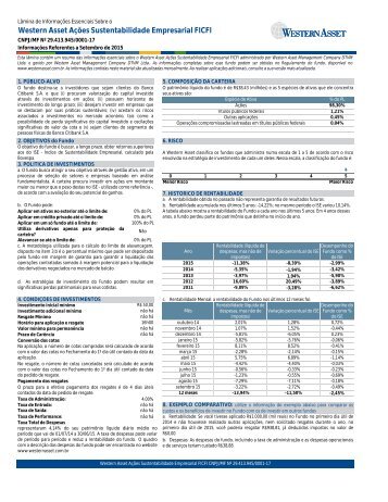 Western Asset Ações Sustentabilidade Empresarial FICFI