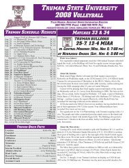 Rolla, Mo. Truman Volleyball Matches 33 & 34 - Truman State ...