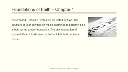 Foundations of Faith – Chapter 1