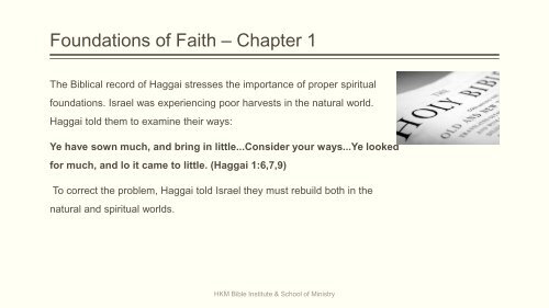 Foundations of Faith – Chapter 1