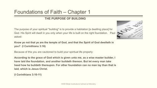 Foundations of Faith – Chapter 1