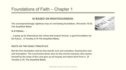 Foundations of Faith – Chapter 1