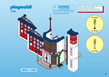 Playmobil 7465 Porta ampliata per il quartiere generale dei pompieri - Porta ampliata per il quartiere generale dei pompieri