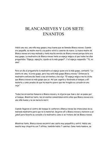 (677965985) BLANCANIEVES Y LOS SIETE ENANITOS