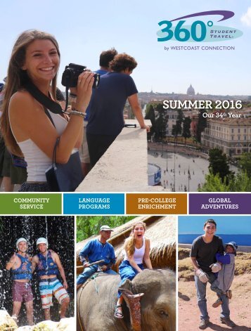 360 Student Travel Brochure: Summer 2016