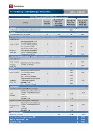 Cesta BÃ¡sica para Pessoas FÃ­sicasâ Mensalidade R$ 8,50 - Bradesco