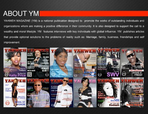 YAHWEH MAGAZINE MEDIA KIT 2015-16