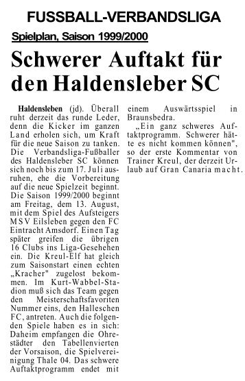 fussball - Haldensleber SC