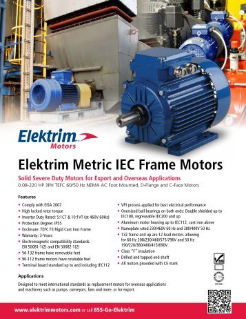 Elektrim Metric IEC Frame Motors