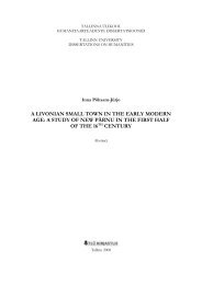 a livonian small town in the early modern age - E-Ait