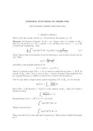INTEGRAL FUNCTIONS OF ORDER ONE 1. Jensen's formula Write ...