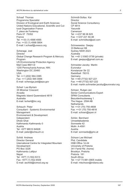 IUCN / WCPA Membership Directory