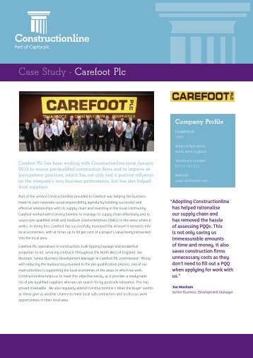 Case Study - Carefoot Plc