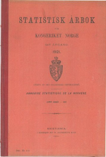 Norway Yearbook - 1921