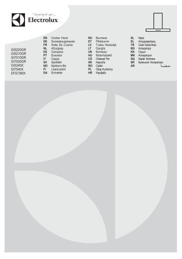 Electrolux Cappa ad incasso GI5240X - IT Manuale d'uso in formato PDF (30981 Kb)