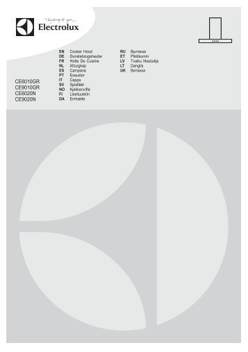 Electrolux Cappa estraibile 60 cm CE6020N - IT Manuale d'uso in formato PDF (1352 Kb)