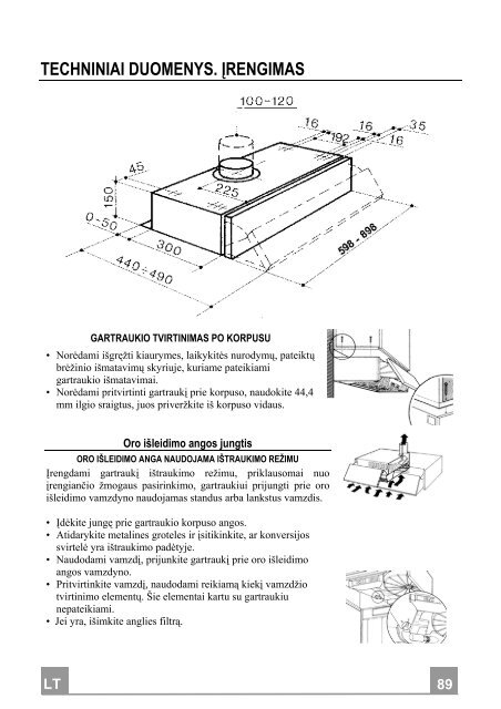 Electrolux Cappa estraibile 60 cm CE6010GR - IT Manuale d'uso in formato PDF (1352 Kb)