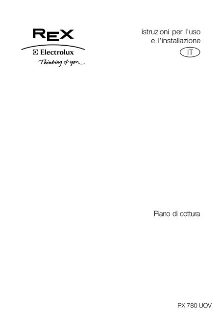 Electrolux Piano cottura a gas PX780UOV - IT Manuale d'uso in formato PDF  (948 Kb)