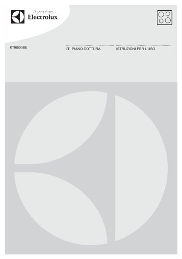 Electrolux Piano cottura in vetroceramica KTI6500BE - IT Manuale d'uso in formato PDF (452 Kb)