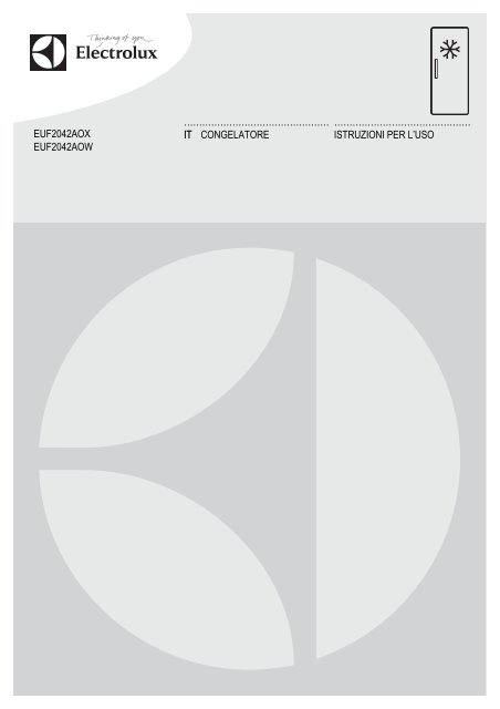 Electrolux Congelatore verticale EUF2042AOW - IT Manuale d'uso in formato  PDF (1739 Kb)