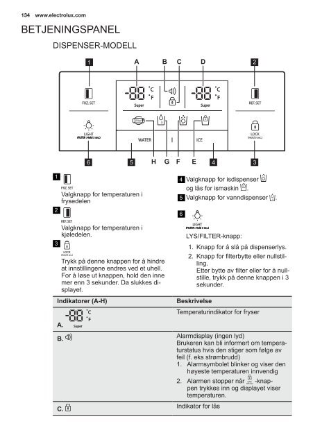 Electrolux Frigocongelatore 2 porte EAL6140WOU - IT Manuale d'uso in formato PDF (33991 Kb)