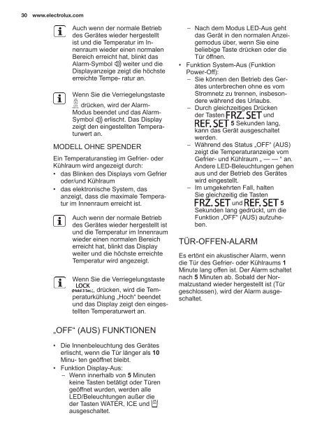 Electrolux Frigocongelatore 2 porte EAL6140WOU - IT Manuale d'uso in formato PDF (33991 Kb)