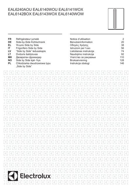 Electrolux Frigocongelatore 2 porte EAL6140WOW - IT Manuale d'uso in formato PDF (33991 Kb)