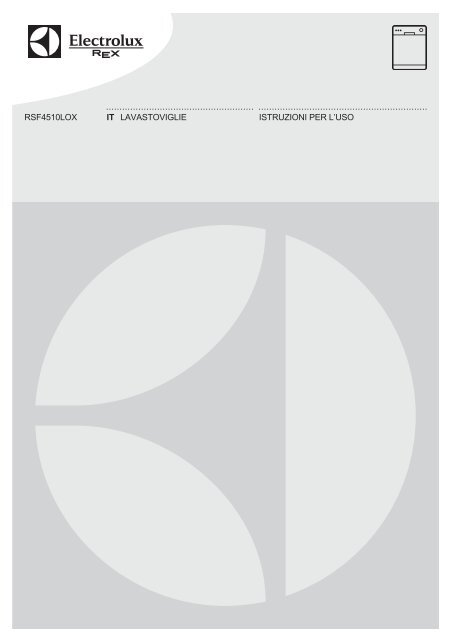 Electrolux Lavastoviglie arredo 45 cm RSF4510LOX - IT Manuale d'uso in  formato PDF (769 Kb)