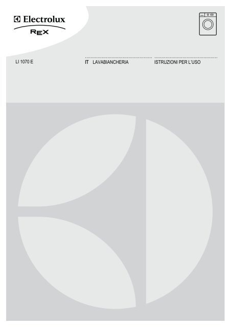 Electrolux Lavatrice a scomparsa totale LI1070E - IT Manuale d'uso in  formato PDF (3358 Kb)