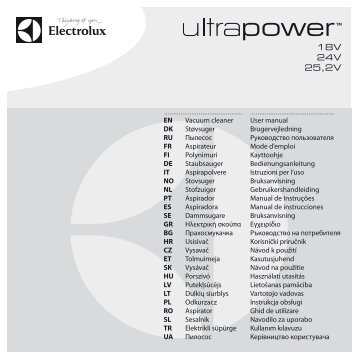 Electrolux Scopa ricaricabile UltraPower ZB5012 - IT Manuale d'uso in formato PDF (5791 KB)