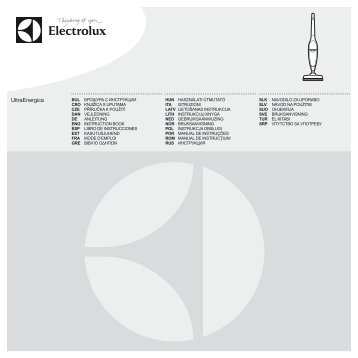 Electrolux Scopa ricaricabile UltraEnergica ZS330 - IT Manuale d'uso in formato PDF (9752 Kb)