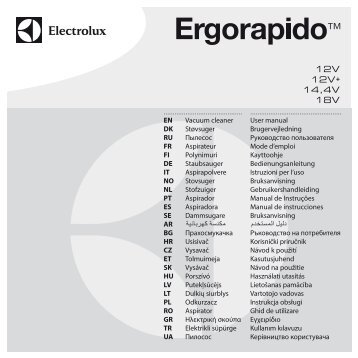 Electrolux Scopa ricaricabile Ergorapido 2in1 ZB3012 - IT Manuale d'uso in formato PDF (5030 KB)