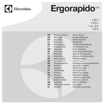 Electrolux Scopa ricaricabile Ergorapido 2in1 ZB3012 - IT Manuale d'uso in formato PDF (5096 Kb)