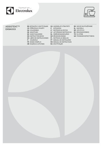 Electrolux Robot da cucina Assistent EKM4000 - IT Manuale d'uso in formato PDF (13858 KB)