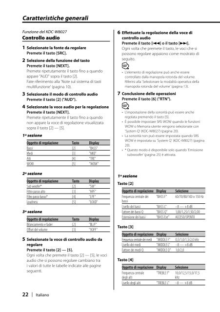 Kenwood KDC-W8027 - Manuale d'Istruzioni KDC-W8027