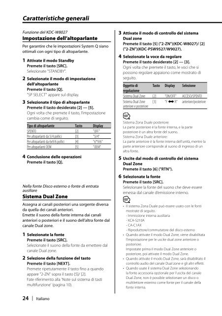 Kenwood KDC-W8027 - Manuale d'Istruzioni KDC-W8027