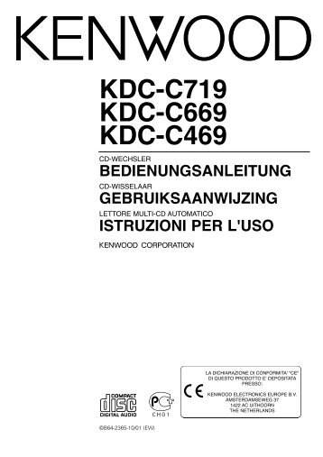 Kenwood KDC-C669 - Manuale d'Istruzioni KDC-C669