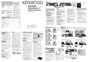Kenwood KAC-6401 - Manuale d'Istruzioni KAC-6401