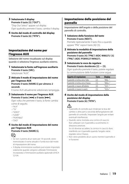 Kenwood KDC-PSW9527 - Manuale d'Istruzioni KDC-PSW9527