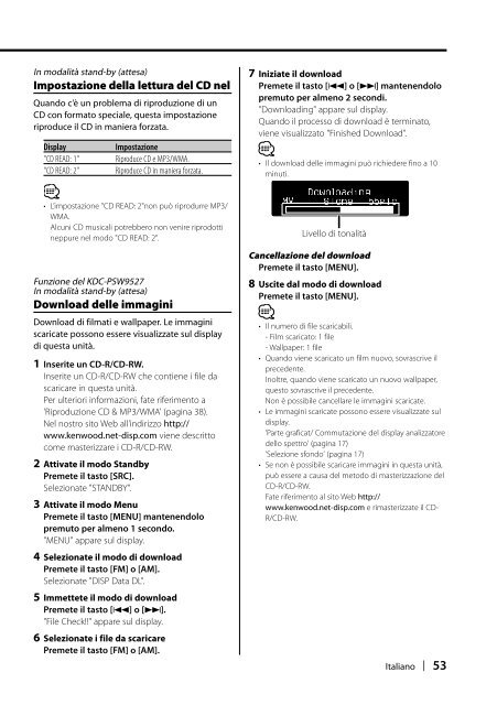 Kenwood KDC-PSW9527 - Manuale d'Istruzioni KDC-PSW9527