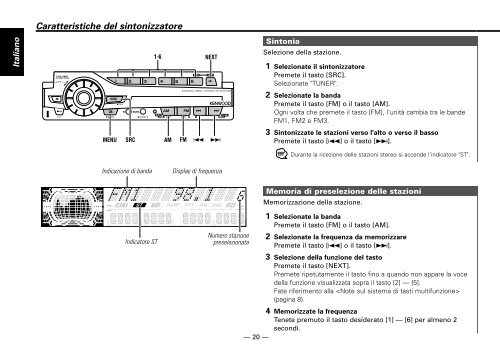 Kenwood KDC-M7024 - Manuale d'Istruzioni KDC-M7024